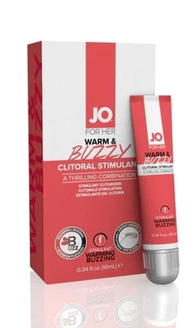 System Jo Warm & Buzzy Clitoral Cream 10ml Dual Sensation Stimulant - Water Based Lubes