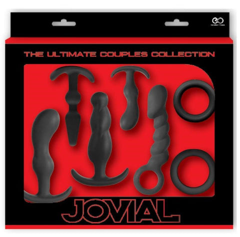 NANMA Corporation Jovial 7 Piece Anal Kit Black Complete Training Set - Butt Plugs