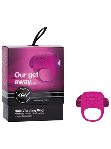 Key by Jopen Halo Vibrating Cock Ring Premium Silicone Design - Cock Rings