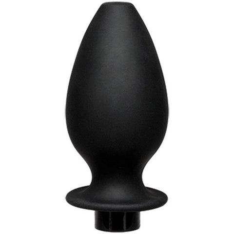 Doc Johnson Kink Flow Fill Silicone Anal Douche Accessory Black Hollow Design - Enemas and Douches