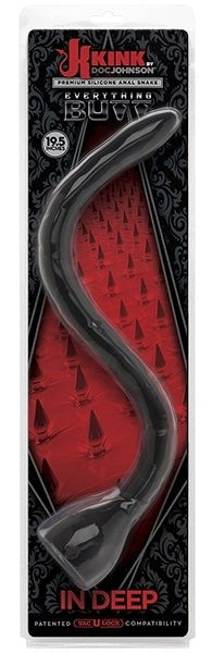 Kink in Deep Silicone Anal Snake Black Feel The Perfect Fit - - Anal Dildos
