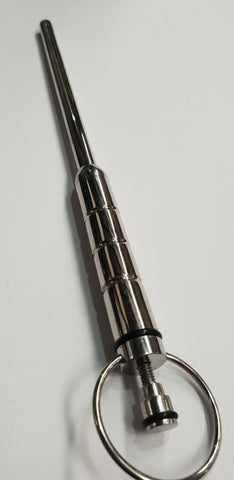 Hells Couture Kinksta Vibrating Urethral Grooving Sound 202mm Steel - Penis Plugs