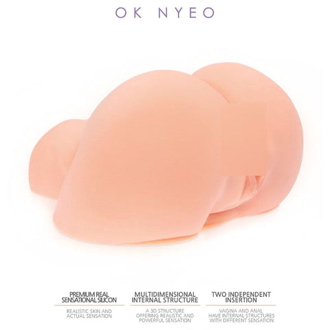 Kokos Real Hip Oknyeo Real Sensation Male Masturbator with Dual Entry - Realistic Butts And Vaginas