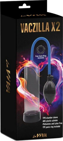 La Viva Vaczilla X2 Penis Pump Manual Vacuum Enhancement System - Pumps, Extenders and Sleeves