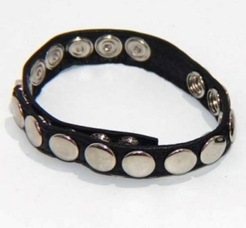 BDStyle Leather Cock Rings With 5 Snap Locks - - Cock Rings