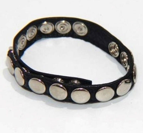 BDStyle Leather Cock Rings With 5 Snap Locks - Cock Rings