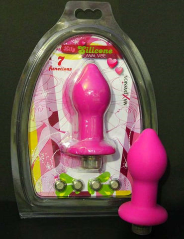 Maxpassion Lily Silicone Vibrating Butt Plug with 7 Vibration Modes - Butt Plugs