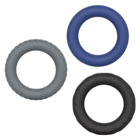 California Exotics Link Up Ultra Soft Extreme Stretchy Cock Ring Set - Cock Rings