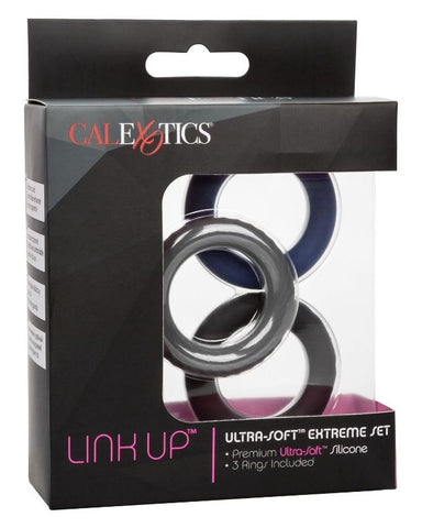 California Exotics Link Up Ultra Soft Extreme Stretchy Cock Ring Set - Cock Rings