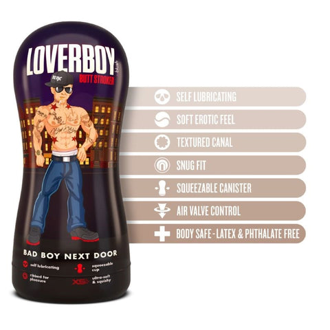 Blush Novelties Loverboy Bad Boy Next Door Flesh Stroker Realistic TPE - Masturbators and Strokers