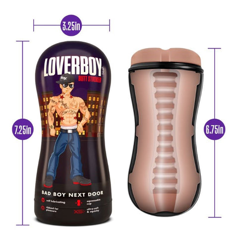 Blush Novelties Loverboy Bad Boy Next Door Flesh Stroker Realistic TPE - Masturbators and Strokers