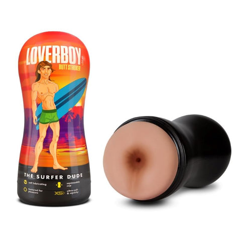 Loverboys Surfer Dude Flesh Stroker Masturbator with Air Valve Control - Masturbators and Strokers