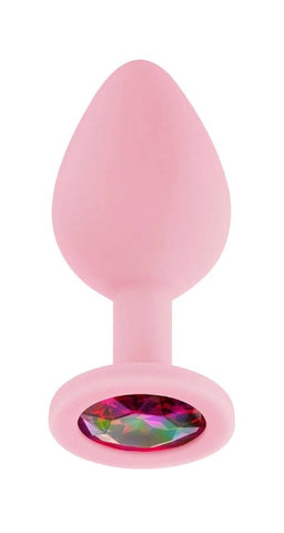 VVOLE LLC Luv Inc Jp32 Medium Jeweled Plug Pink with Interchangeable Gems - Prostate Toys