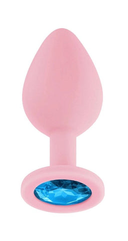 VVOLE LLC Luv Inc Jp32 Medium Jeweled Plug Pink with Interchangeable Gems - Prostate Toys