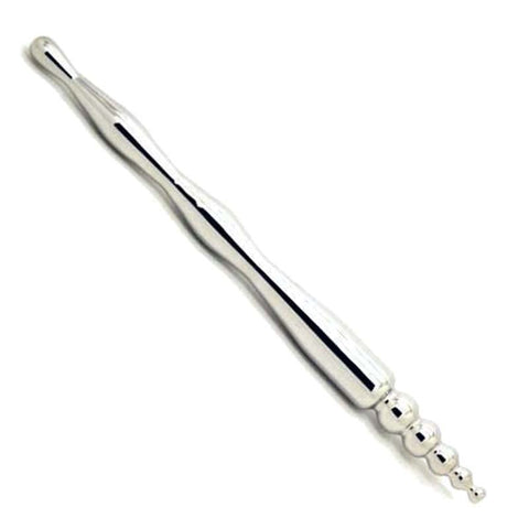 Hells Couture Magik Sounding Surgical Steel Wand Ribbed Urethral Sound - Penis Plugs