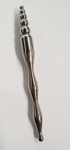 Hells Couture Magik Sounding Surgical Steel Wand Ribbed Urethral Sound - Penis Plugs