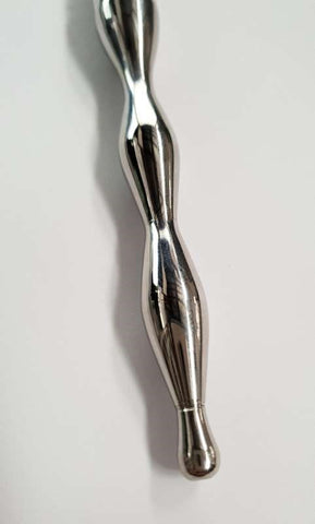 Hells Couture Magik Sounding Surgical Steel Wand Ribbed Urethral Sound - Penis Plugs