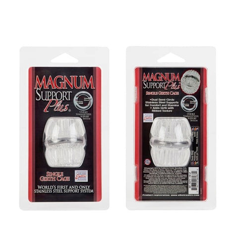 California Exotics Magnum Single Girth Cockcage with Steel Support Rings - Cock Rings