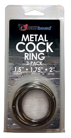 Sportsheets Manbound Cock Rings 3 Pack Rubber with 3 Sizes - Cock Rings