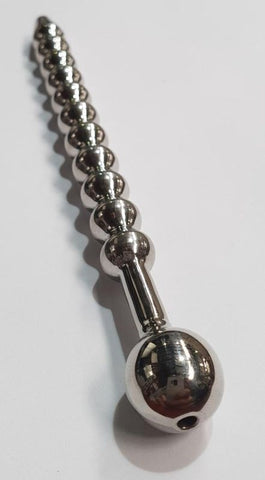 Hells Couture Marx Beaded Penis Wand Ribbed Urethral Stimulator - Penis Plugs