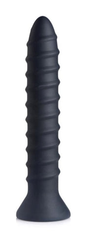 Master Series Power Screw 10X Spiral Silicone Vibrator with Unique Texture - Butt Plugs