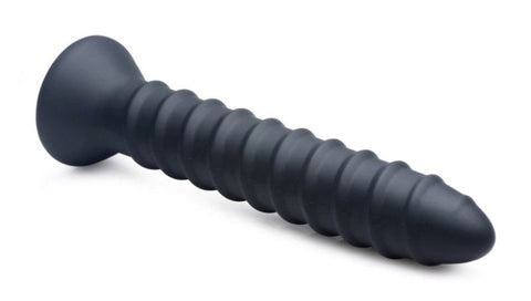 Master Series Power Screw 10X Spiral Silicone Vibrator with Unique Texture - Butt Plugs