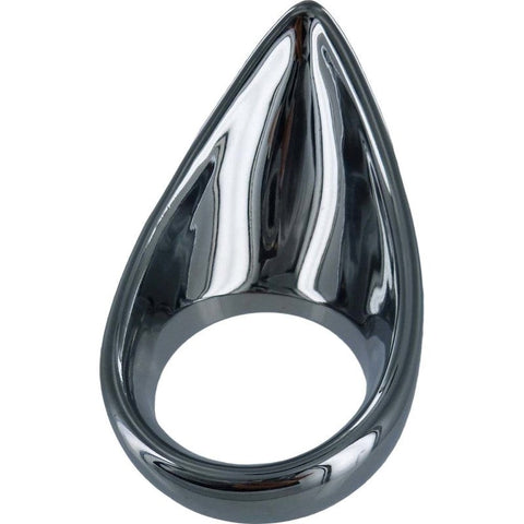 Master Series Taint Licker Cock Ring Small Aluminum Perineum Stimulator - Steel Cock Rings