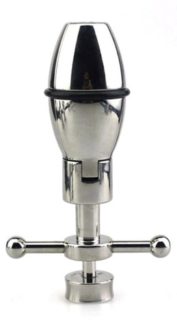 Master Series Trillium Steel Locking Anal Plug with Expanding Design - Butt Plugs