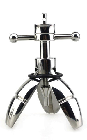 Master Series Trillium Steel Locking Anal Plug with Expanding Design - Butt Plugs
