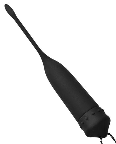 Masters Series Cadence Vibrating Silicone Sound Black Flexible Urethral Play - Penis Plugs