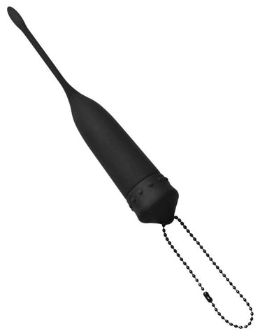 Masters Series Cadence Vibrating Silicone Sound Black Flexible Urethral Play - Penis Plugs