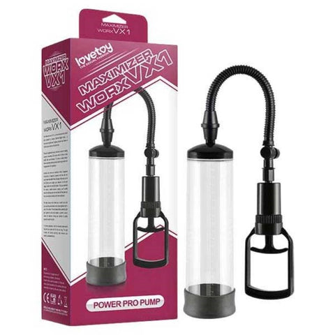 Lovetoy Maximizer Worx VX1 Power Pro Pump with Silicone Sleeve Manual Vacuum - Pumps, Extenders and Sleeves