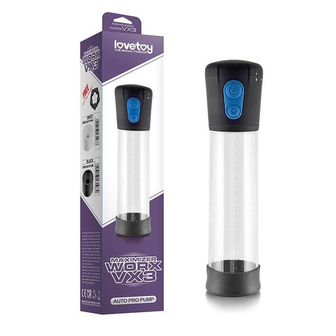 Lovetoy Maximizer Worx VX3 Auto Pro Pump Black Automated Penis Pump - Pumps, Extenders and Sleeves