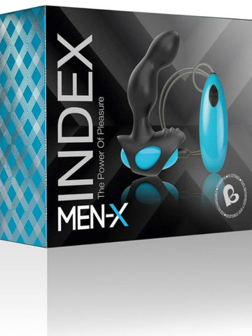 Rocks Off Men X Index Black and Blue Prostate Massager with Remote Control - Prostate Toys