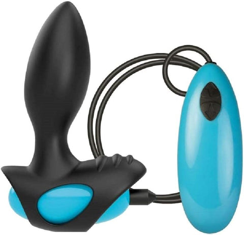 Rocks Off Men X Varex Black and Blue Prostate Massager with Remote Control - Prostate Toys