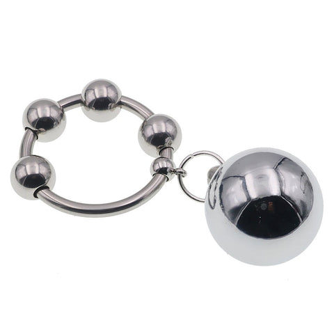 BDStyle Metal Testicle Weight Hanger 1 Ball Sex Performance Ring - Cock Rings