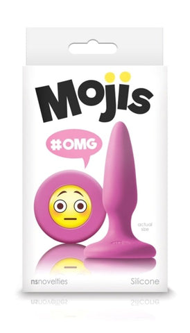 NS Novelties Mojis OMG Silicone Plug Pink Beginner Friendly Anal Play - Butt Plugs