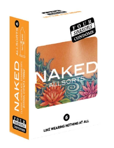Four Seasons Naked All Sorts Condoms Stretch Fit Rings Ultra Thin Sensation - Condoms