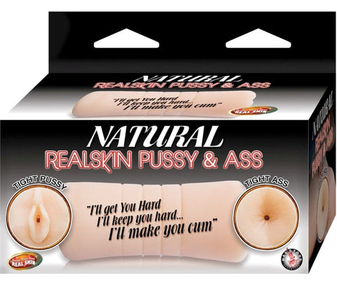 Nasstoys Natural Realskin Pussy and Ass Flesh Dual Entry Masturbator - Masturbators and Strokers