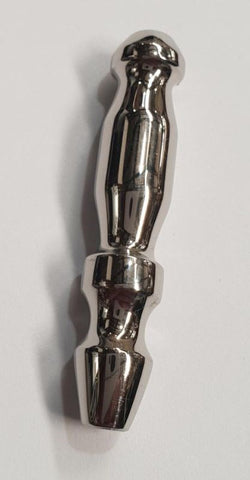 Hells Couture Newton Cum Thru Penis Plug Waved Design Steel - Penis Plugs