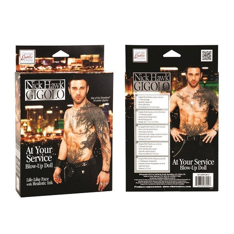 CalExotics Nick Hawk GIGOLO At Your Service Blow-Up Doll - Love Dolls