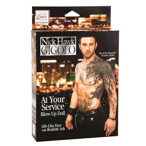 CalExotics Nick Hawk GIGOLO At Your Service Blow-Up Doll - Love Dolls