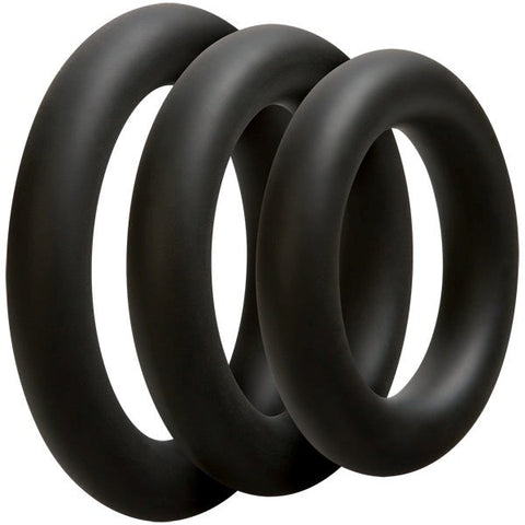 Doc Johnson Optimale 3 C Ring Set Thick Silicone Enhancement Rings - Cock Ring Sets