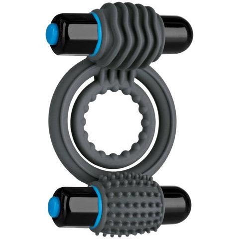 Doc Johnson Optimale Vibrating Double C Ring Dual Ring Enhancement - Cock Rings