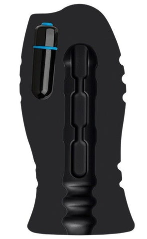 Doc Johnson Optimale Vibrating Stroker Chain Link Male Masturbator - Masturbators and Strokers