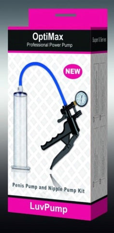 Shots Toys OptiMax Professional Power Pump with Gauge and Pressure Monitor - Pumps, Extenders and Sleeves