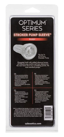 CalExotics Optimum Series Stroker Pump Sleeve Pussy - Pumps, Extenders and Sleeves