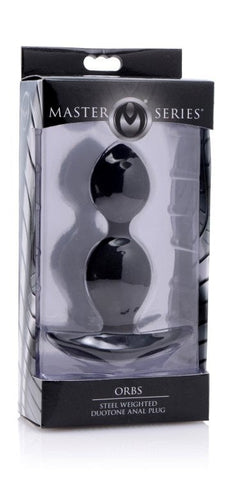XR Brands Orbs Steel Weighted Duotone Anal Plug Temperature Play - Butt Plugs