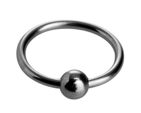 XR Brands Ornata Steel Ball Head Ring Frenulum Stimulation - Cock Rings