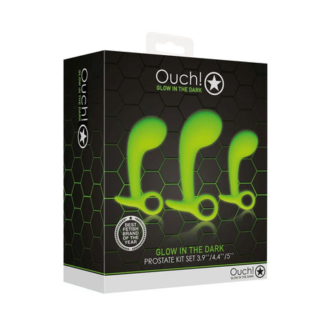 Radiant Bliss OUCH! Glow in Dark Prostate Pleasure Set with Progressive Sizing - Prostate Toys
